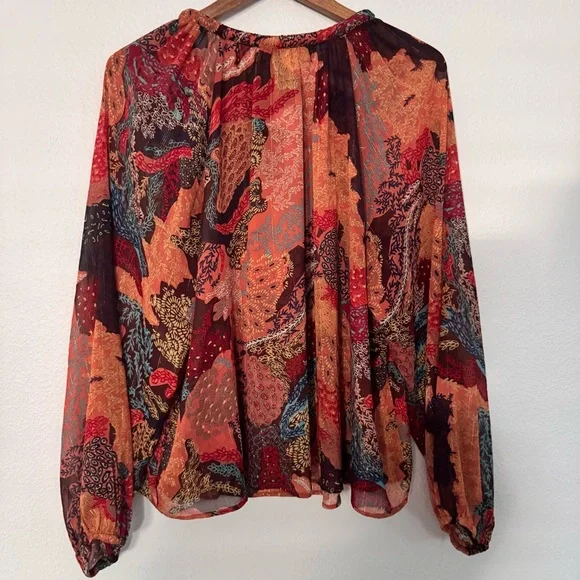 Joie multi pattern blouse size XL - Picture 6 of 6